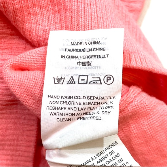 J.Crew 100% Merino Wool Coral Ruffle Sleeves Lightweight Knit Jumper Sweater - Picture 8 of 8